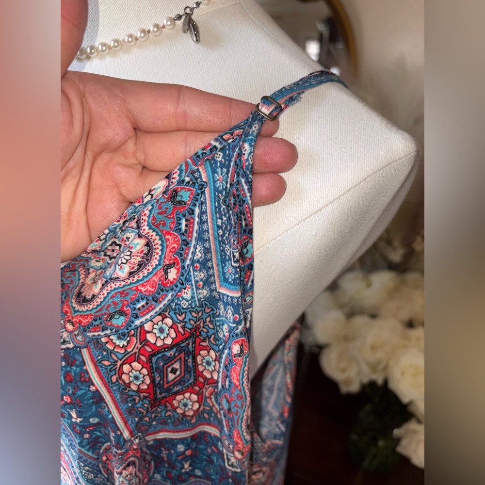 Xhiliration Bohemian Maxi Dress with Paisley Print - Picture 7 of 13